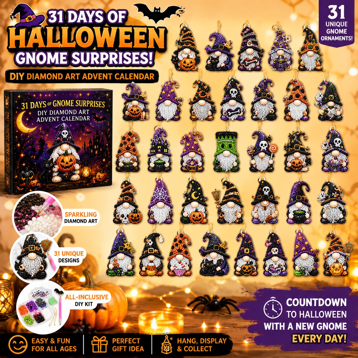π₯ 60% OFF β Halloween Gnome Advent Calendar π