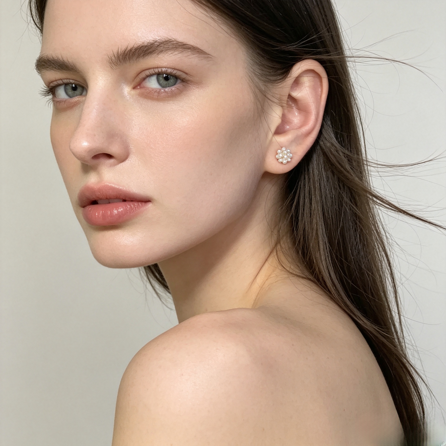 Pearl Blossom Stud Earrings