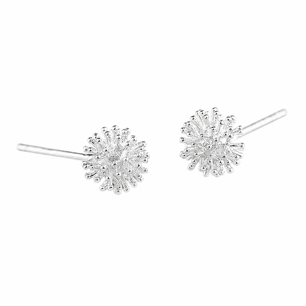 Dandelion Motif Stud Earrings