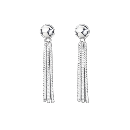 Metallic Tassel Dangle Earrings