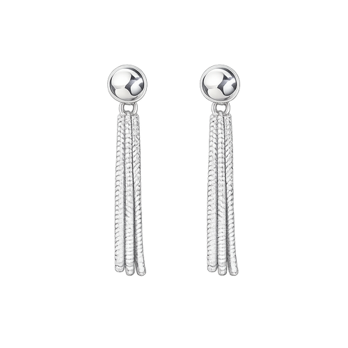 Metallic Tassel Dangle Earrings