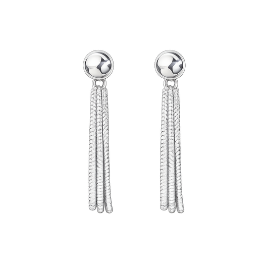Metallic Tassel Dangle Earrings
