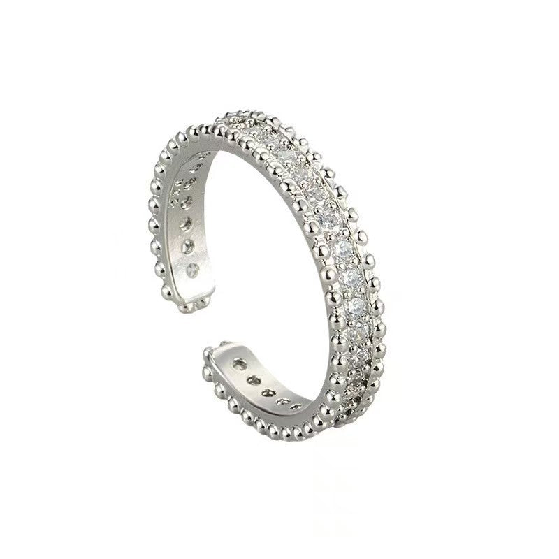 Minimalist Sparkly Open Band Ring