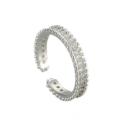 Minimalist Sparkly Open Band Ring