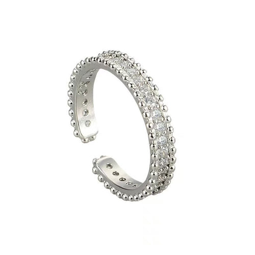 Minimalist Sparkly Open Band Ring