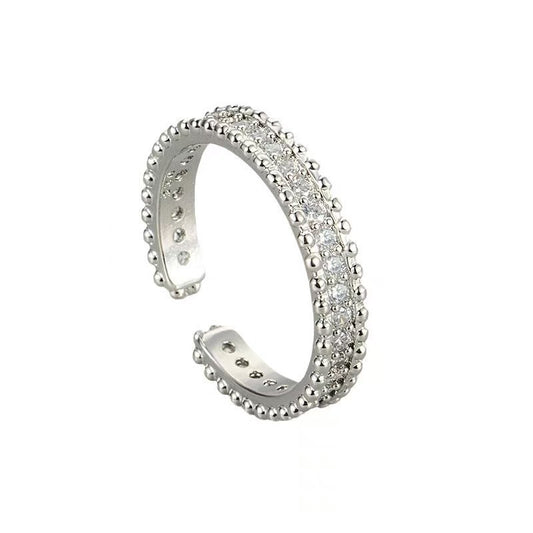 Minimalist Sparkly Open Band Ring