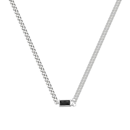 Geometric Square Pendant Necklace