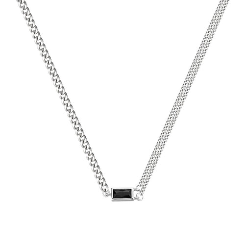Geometric Square Pendant Necklace