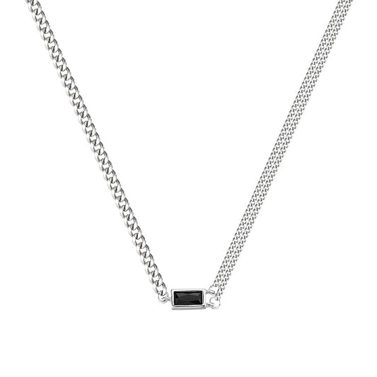 Geometric Square Pendant Necklace
