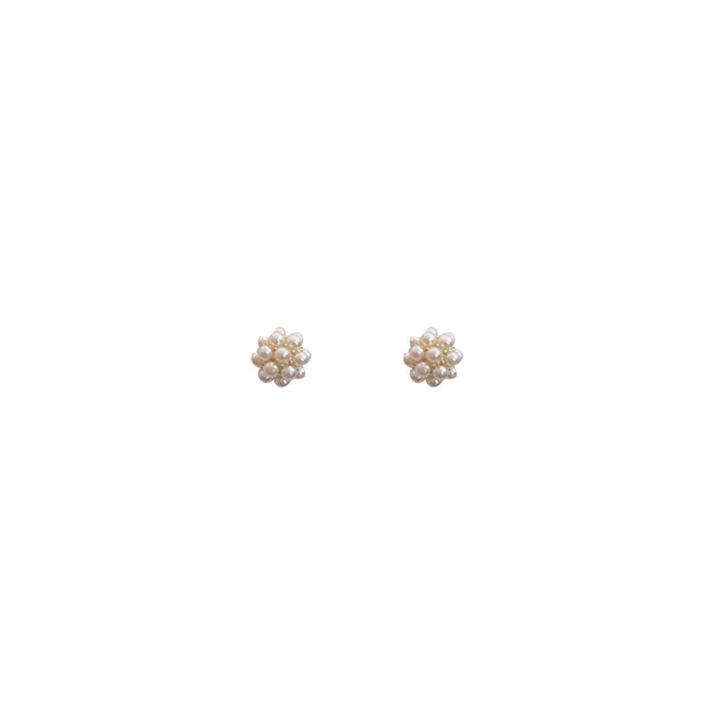 Pearl Blossom Stud Earrings