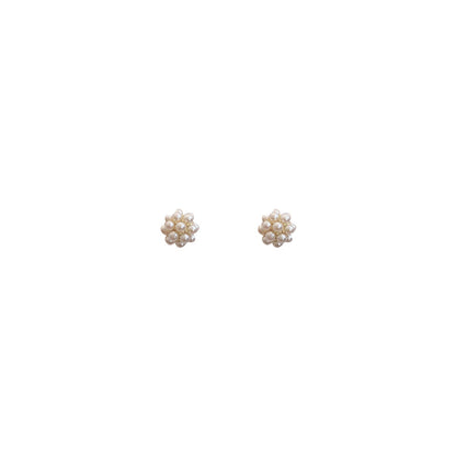 Pearl Blossom Stud Earrings
