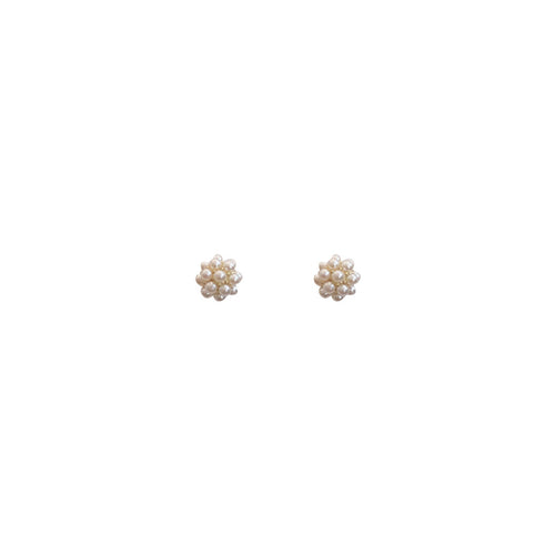 Pearl Blossom Stud Earrings