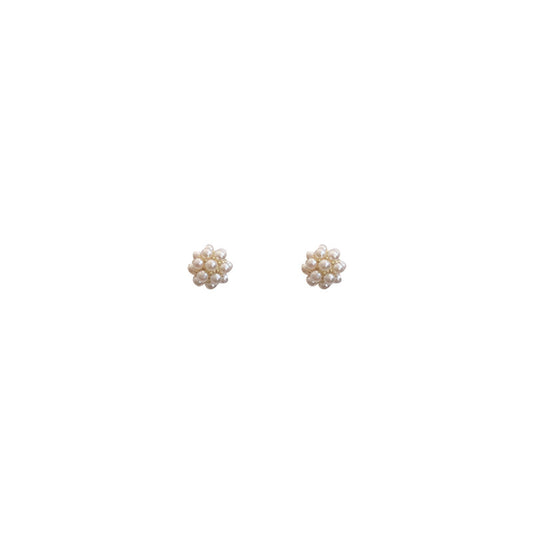 Pearl Blossom Stud Earrings