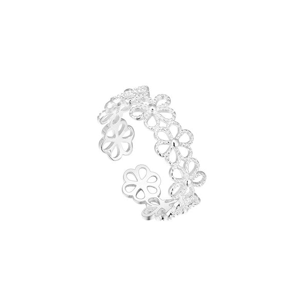 Hollow Floral Band Ring