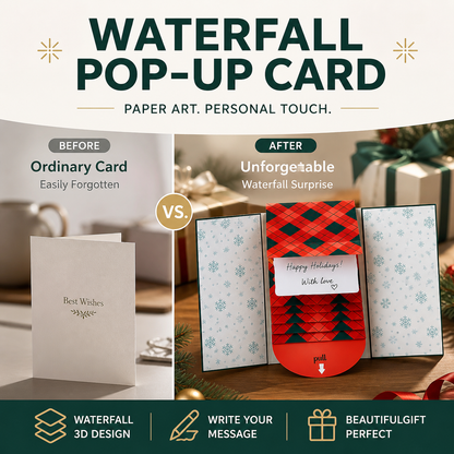 🥳2026 HOT SALE🥳💞50K+ SOLD! 🎁Creative Christmas Waterfall Gift Card Booklet