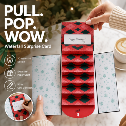🥳2026 HOT SALE🥳💞50K+ SOLD! 🎁Creative Christmas Waterfall Gift Card Booklet