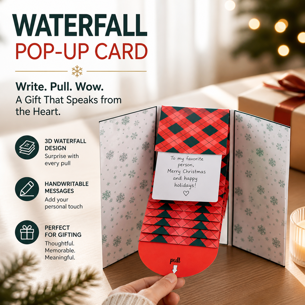 🥳2026 HOT SALE🥳💞50K+ SOLD! 🎁Creative Christmas Waterfall Gift Card Booklet