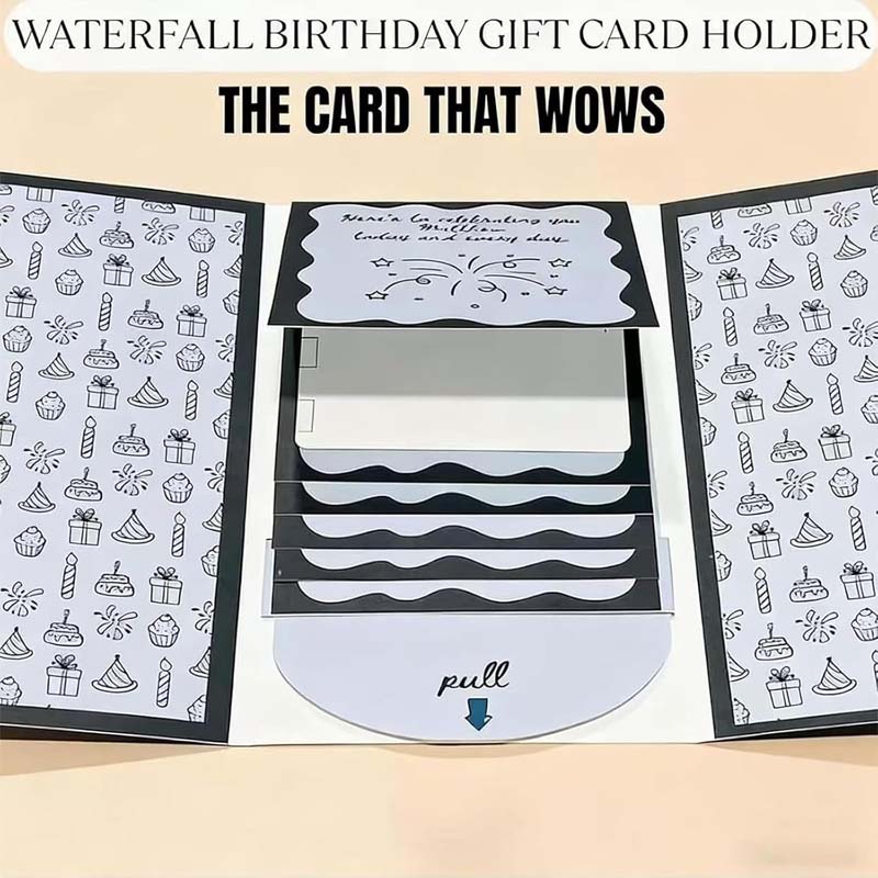 🥳2026 HOT SALE🥳💞50K+ SOLD! 🎁Creative Christmas Waterfall Gift Card Booklet